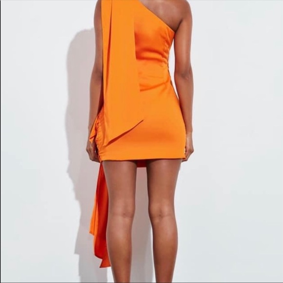 Satin One Shoulder Mini Dress - Picture 3 of 4